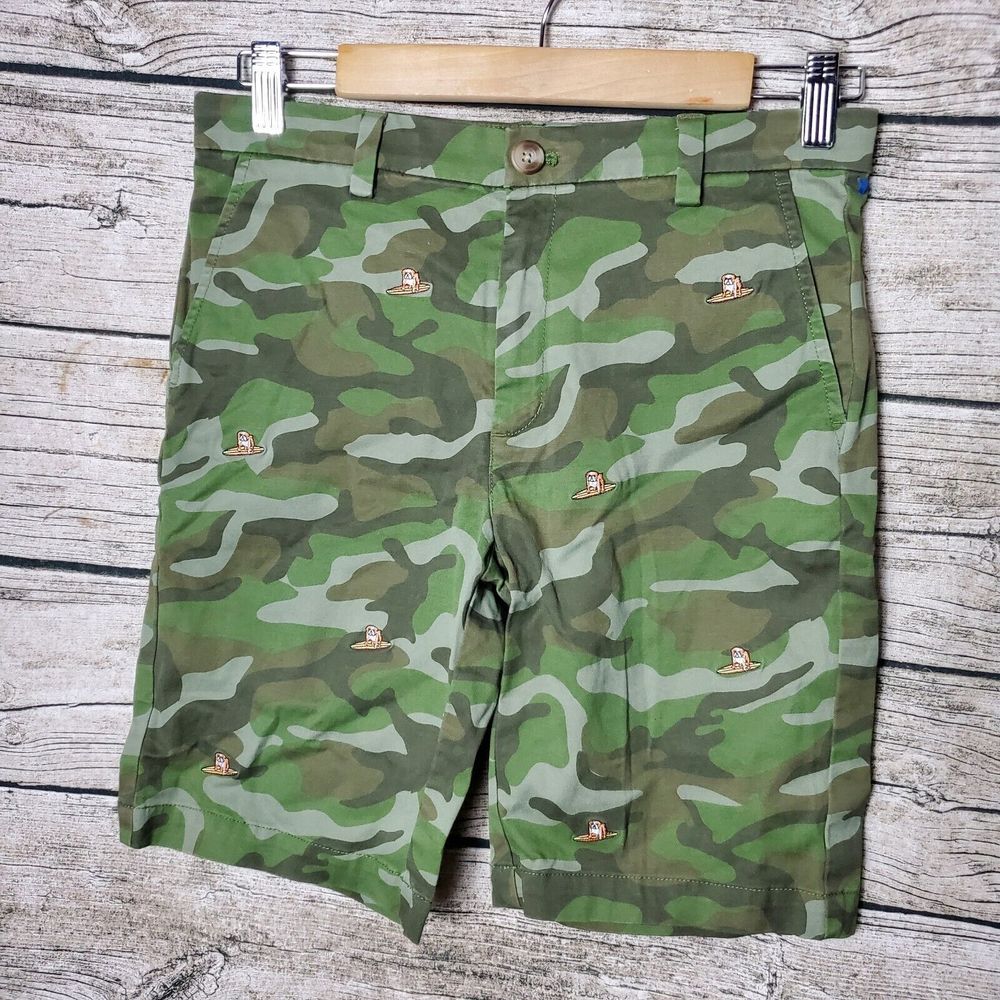 Vineyard Vines Green Camo Kids Shorts